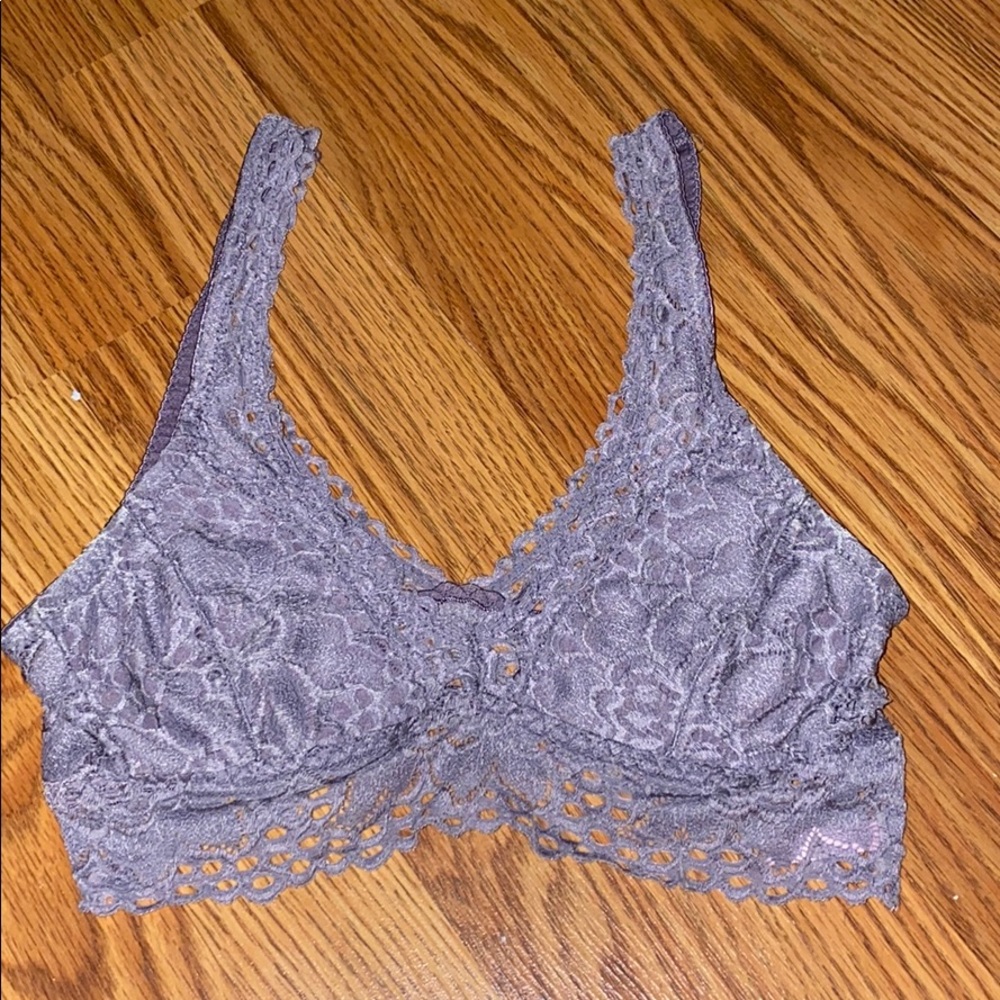 A purple bralette.